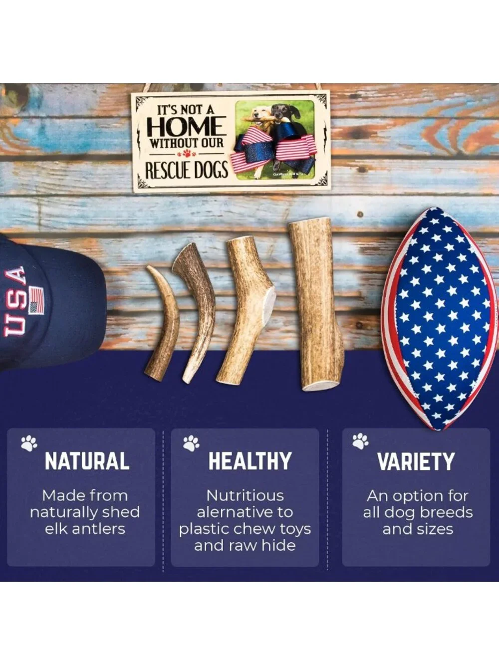 XL Whole Elk Antlers for Dogs - Durable Chew Toy for Aggressive Chewers